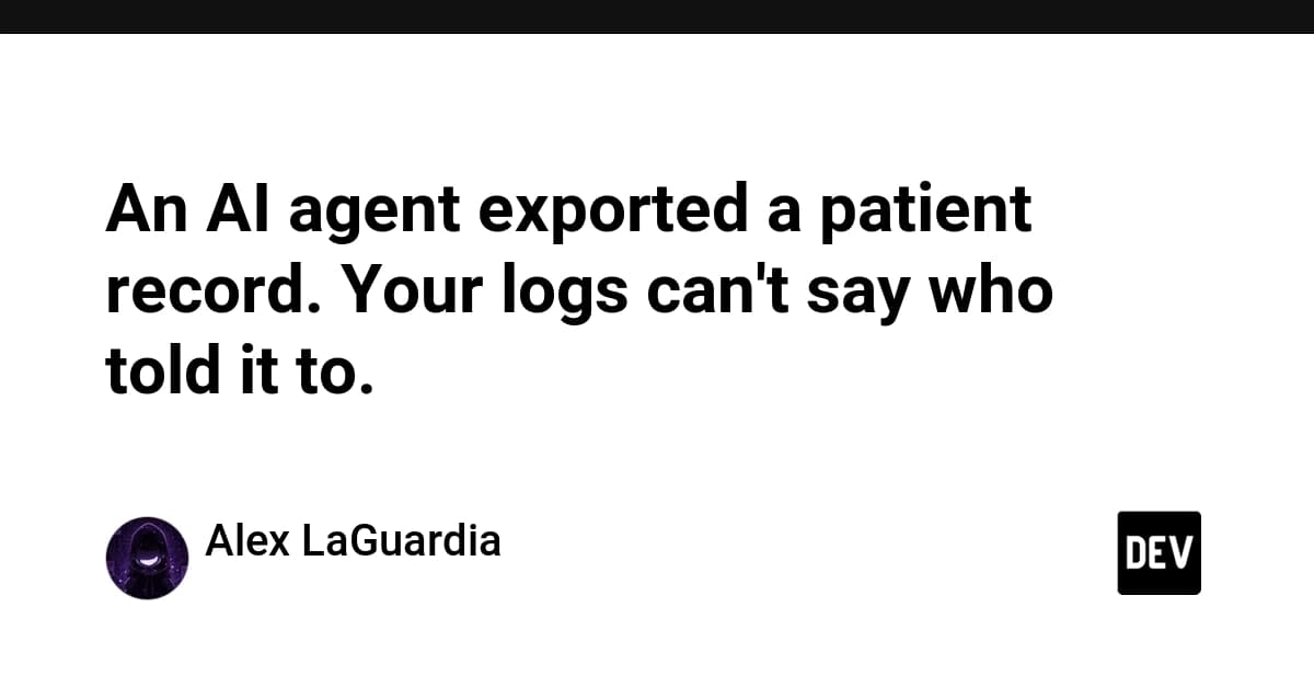 The Accountability Black Hole in Healthcare AI: Why Your Audit Logs Can't Trace Agent Actions to Real Clinicians